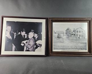 Lot 530 | Vintage JFK Framed Print & More!
