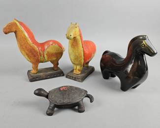 Lot 288 | Vtg Gli Etruschi Italian Org Glazed Horses & More!

