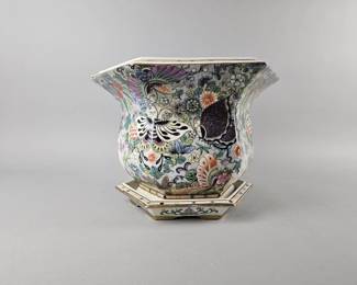 Lot 137 | Vintage Enameled Porcelain Chinese Planter
