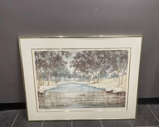 Lot 519 | Vintage Signed Numbered Rosewood Print
