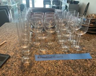 Cupola" glasses, signed Rosenthal.
Designed by Mario Bellini in 1985 for Rosenthal Germany.
In perfect condition;