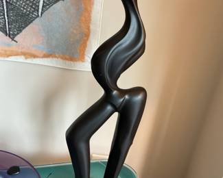 Marc Alan Freedman Sculpture: 28"H x 9"W x 5"D  Ebonized Maple