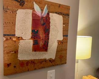 "Cocoon - Rock" on wood by Joni Pienkowski