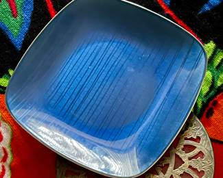 MCM Catherine Holm Blue enamel plate 