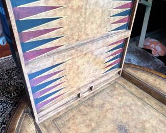 Mahogany Chess/Backgammon Game Table