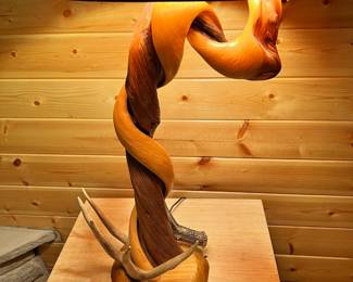 Twisted Manzanita Wood Table Lamp
