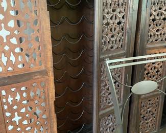 Intricately Carved Wine Cabinet