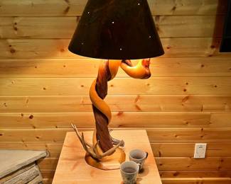 Twisted Manzanita Wood Table Lamp
