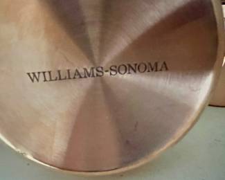 4 Williams Sonoma Copper Sauce Pans