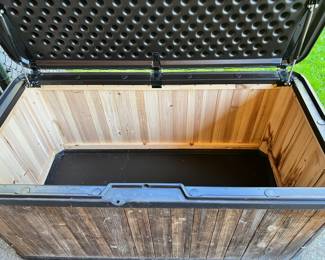 Cedar And Resin Storage Deck Box