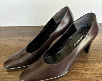 Lagerfeld Dark Brown Leather High Heels