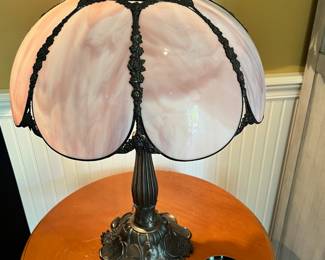 Tiffany Style Brass Table Lamp