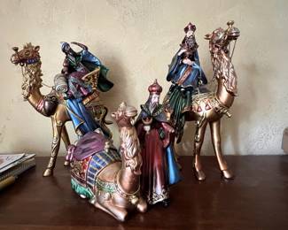 The Three Wise Men on Camels Figurines