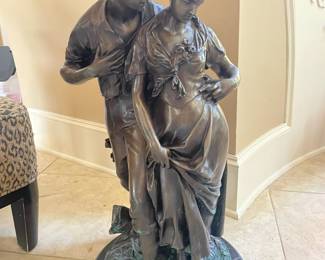 Jeune Couple Bronze Statue After Luca Madrassi