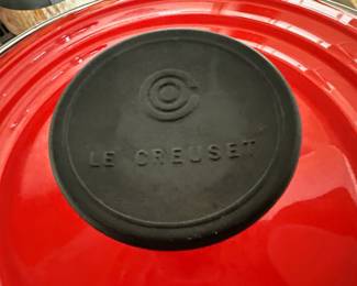 Le Creuset Red Enameled Stock Pot