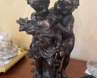 Flirting Pair Bronze Sculpture by Maitland Smith
