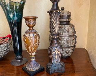 Assortment of Ornate Candle Stick Holders
