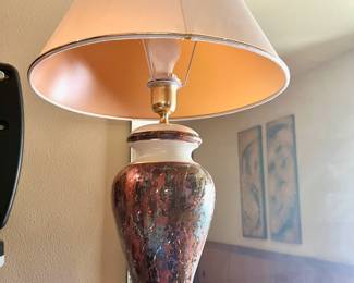 Raku Pottery Table Lamp
