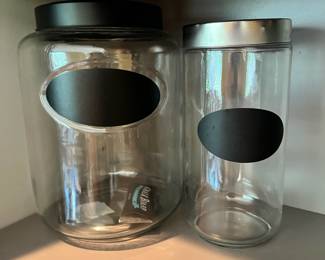 Pair of Chalkboard Front Canisters