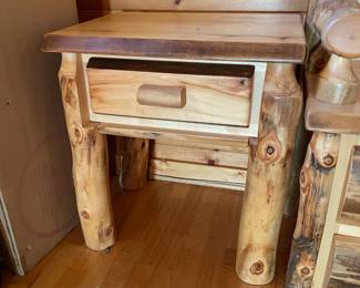 Aspen Log Side Table
