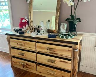 Aspen Log Dresser & Wall Mirror