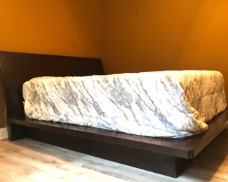 Upstairs Bedroom. Platform bed, mattress and box springs. Everything is for sale. 