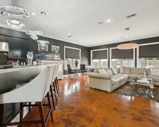 Open floor plan living space. 