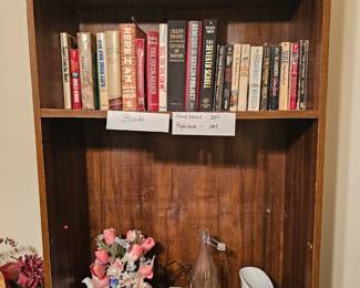 Books, shelve, and decor