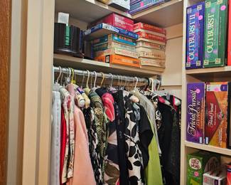 Assorted games and clothing