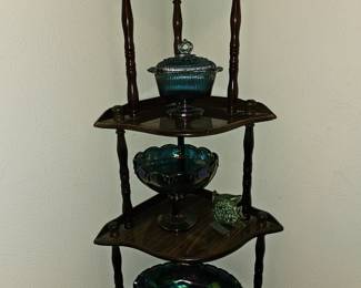 Set of Blue Carnival Glass set
Shelves are sold