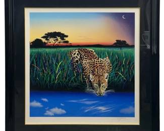 Signed Rick Garcia Tiger Lithograph