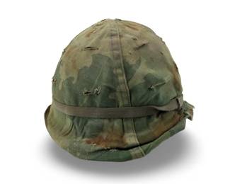 Vintage Vietnam Army Kevlar Camouflage Helmet