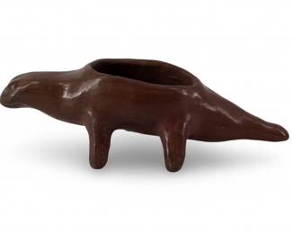 Maricopa Zoomorphic Lizard Pottery Vessel