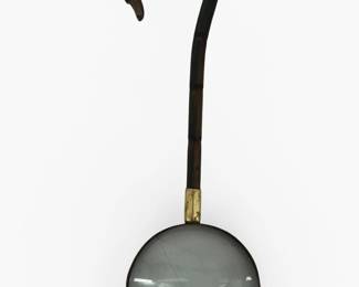 Vintage Brass & Wood Dog Motif Magnifying Glass