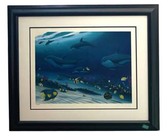 Signed Wyland “Radiant Reef" (right) Serio-Litho