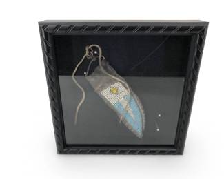 Native American Beaded Knife Sheath Shadowbox