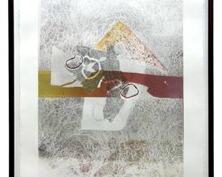Signed M.C. Ting “Wonderous Descent" Monotype