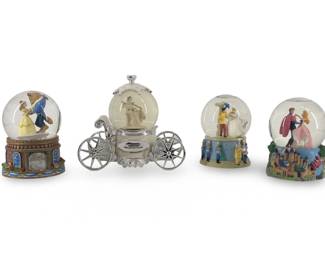 (4pc) Disney Snow Globe Music Boxes