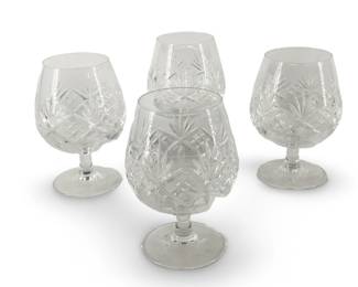 (4pc) Beautiful Tiffany & Co. Brandy Glasses