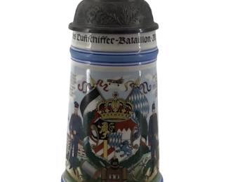 Vintage German Regimental Porcelain Beer Stein