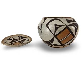 (2pc) Native American Acoma Pottery