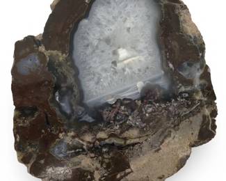 Cut & Polished Agate Geode Specimen