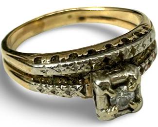 Vintage 14k Gold & Diamond Ring