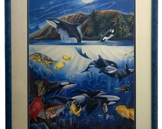 Signed David Zion “Play Time" Serigraph