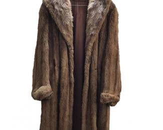 Vintage Golden Brown Women’s Trench Fur Coat