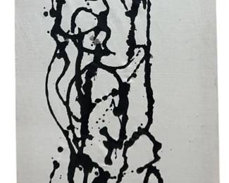 Signed Paul Reed Abstract Watercolor on Canvas