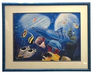 Signed David Zion Ocean Serigraph
