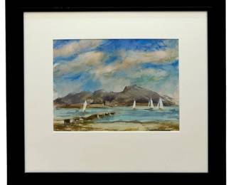 Neville Woodbury Mallorca,Baleric Isles Watercolor