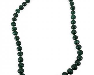 Vintage Green Malachite Beaded Necklace
