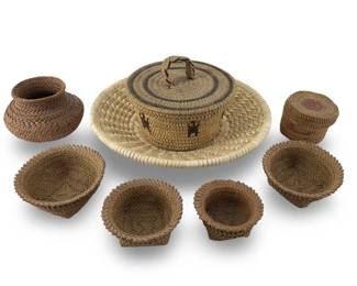 (8) Native American Baskets Of Various Tribes